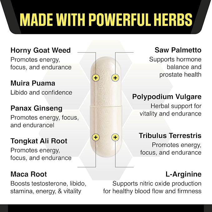 Alpha Testosterone Booster for Men - Increase Size Enlargement Pills for Men - Male Enhancing Supplement Energy, Strength, Stamina, Endurance, Performance - Male Enhancement Testosterona Para Hombre