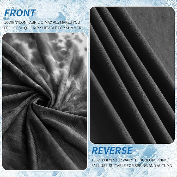 Guohaoi Cooling Blanket for Hot Sleepers and Night Sweats 90"x108" King | Arc-Chill Q-Max >0.5 Cool Fiber,100% Oeko-Tex Certified Lightweight Summer Blanket for Travel/Outdoor Ultra Cold Breathable