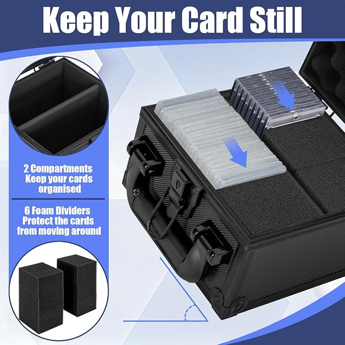 Toploader Storage Box for 3" x 4" 35pt Rigid Card，Top Loader Cards Hard Carrying Case ，Sports Card Storage Boxes for Trading Cards, Top Loaders Holder (Holds 180+ Toploaders)