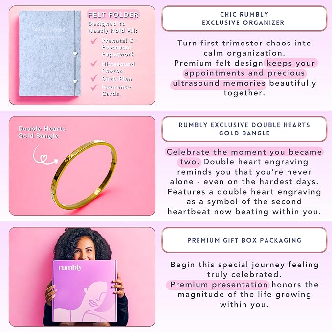 1st Trimester Mom-to-Be Essentials Box - Pregnancy Gifts for Expecting Mom - Care Package with Essential New Mommy Items & Pregnancy Must-Haves - First Trimester