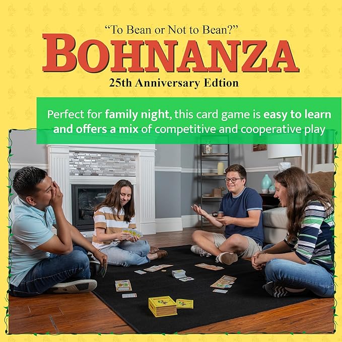 AMIGO Games Bohnanza 25th Anniversary Edition Classic Card Game – Plant & Harvest Your Beans in This Exciting Strategic Game That is Fun for The Whole Family – for Kids & Adults Ages 12 & Older