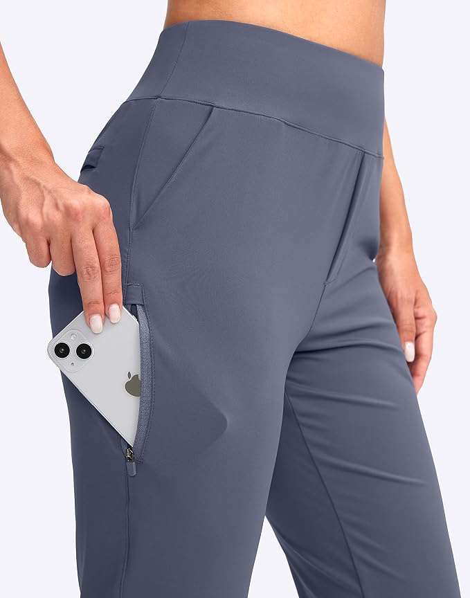 YYV Women's Golf Pants High Waist Stretch Ankle Pants with Pockets | Work Ankle Pants, Dress Pants with 4 Pockets, For Yoga Business Travel Casual