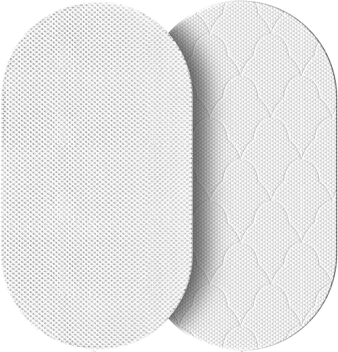 30x15 Oval Baby Bassinet Mattress: 2" Thick Dual Side Gel Memory Foam Bassinet Mattress for Most Moses Basket and Dream On Me Lacy Bassinet - All-Season Design - Fit Replacement Bedside Bassinet