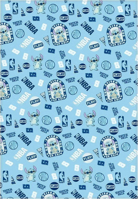 Northwest Disney Stitch Plush Throw Blanket, Oversized 62" x 90" Silk Touch Soft Fleece Blanket for Kids & Adults, Officially Licensed