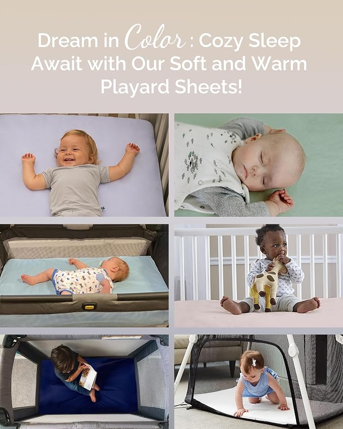 Pack and Play Sheets for Baby Bjorn, Guava Lotus Travel Crib and 24 x 42 Inch Travel Light Playard Mattress – Buttery Soft Jersey Pack n Play Sheets Fitted, Pink Lavendar Cloud, 3 Pack