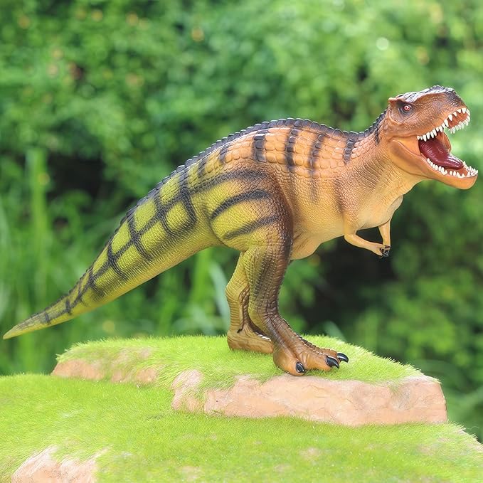 Gemini&Genius Tyrannosaurus Rex with Movable Jaw Dinosaur Roaring T-rex Toy, Hard Plastic Dinosaur Animal Toy for Kids 3-12 Years Old