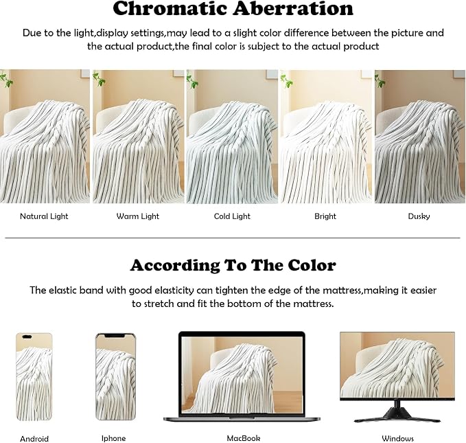 NEWCOSPLAY Fleece Ribbed Cozy Throw Blanket for Couch, Black White, 50"x60" | Premium Silky Flannel Blanket, Soft Lightweight Fluffy Throw Blanket for Bed Sofa Decor, Gift for All Season Use