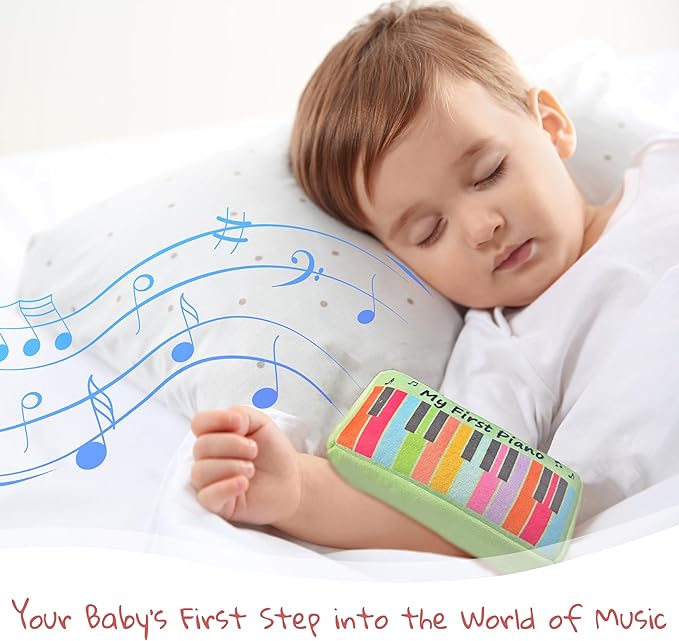 June Garden 7" My First Piano - Musical Soft Plush Toy - Gift for Infants and Toddlers