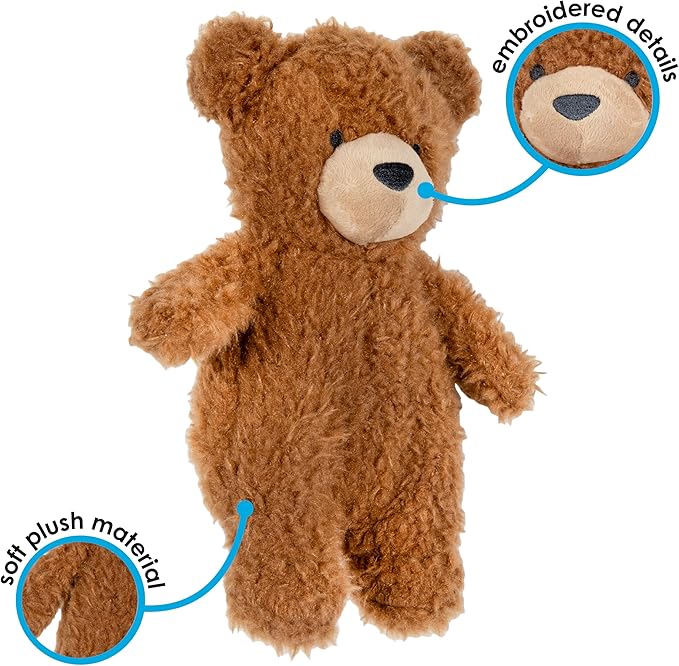 KIDS PREFERRED 11 Inch Teddy Bear Brown Soft Plush Stuffed Animal Toy Gift for Kids and Toddlers - Carter's Squishy Bear