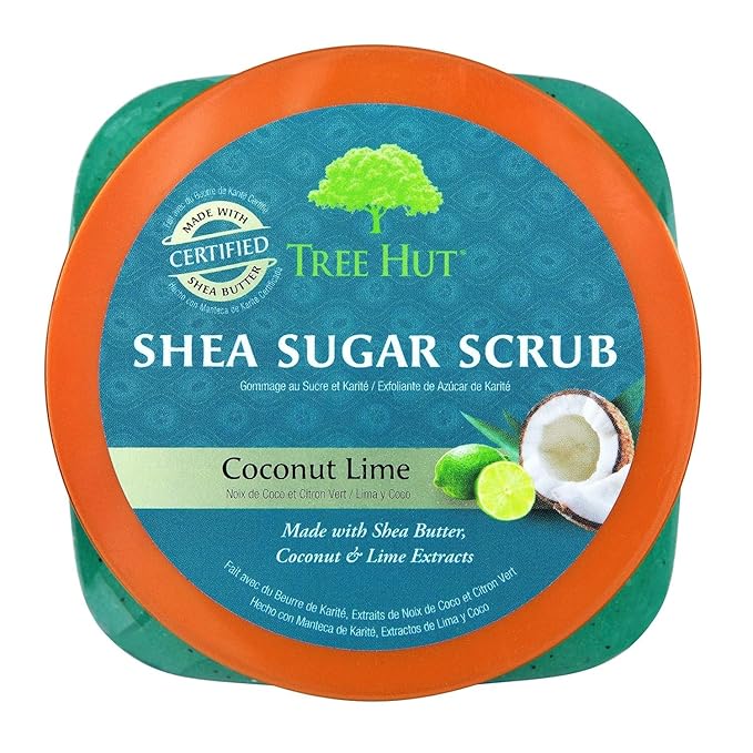 Tree Hut Exfoliating Shea Sugar Body Scrub Coconut Lime 18 oz