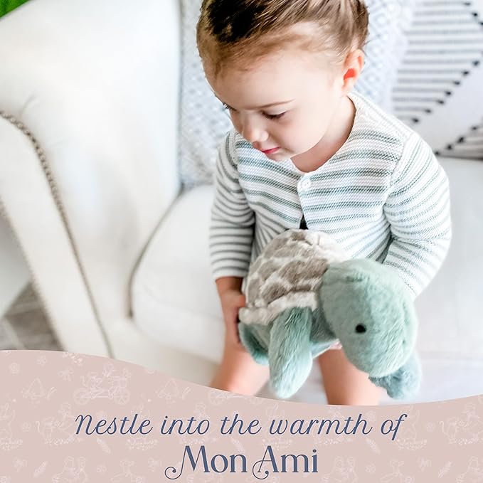 MON AMI Taylor The Turtle Stuffed Animal – 12”, Sea Turtle Plush Toy, Use as Toy/Nursery Room Décor, Gifts for Kids of All Ages, Ocean Animals
