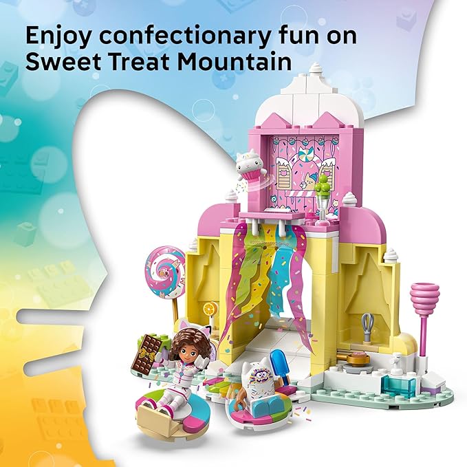 LEGO Gabby’s Dollhouse Sweet Treat Mountain & Kitty Garden Building Blocks - Pretend Play & Learning Toy for Girls & Boys, Ages 4+ - W/Gabby & Pandy Paws Figures - Gift Idea for Birthdays - 11205