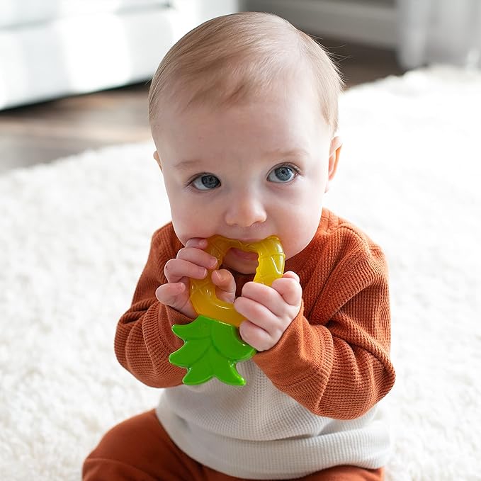 Dr. Brown's AquaCool Water-Filled Teether, Cooling Baby Teether Toy for Sore Gums, Apple Pineapple, BPA Free, 3m+, 2-Pack