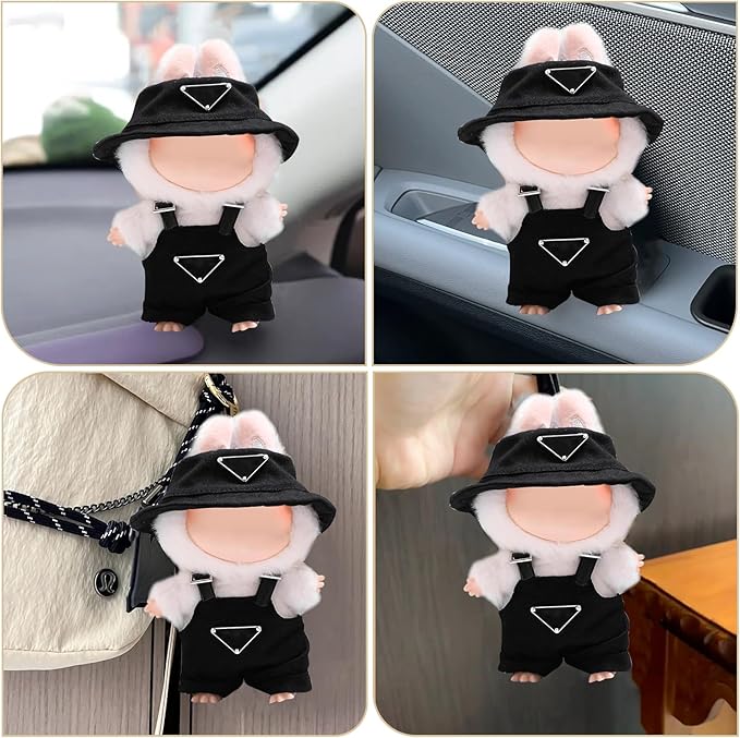 17cm Clothes Set (NO Doll): Hat & Overalls Set for 17cm Accessories Suit - Stylish Adorable Dolls Clothes Accessories - Cute Clothes for Dress up Unique Style (ZL-C001)