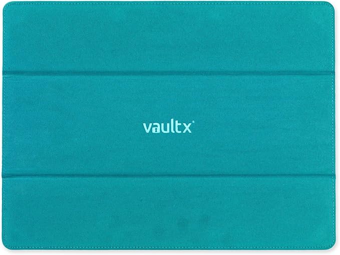 Vault X Card Storage Box, Exo-Tec Material, Detachable Magnetic Lid, with Dividers & Foam Fillers, for Trading Cards (Teal)