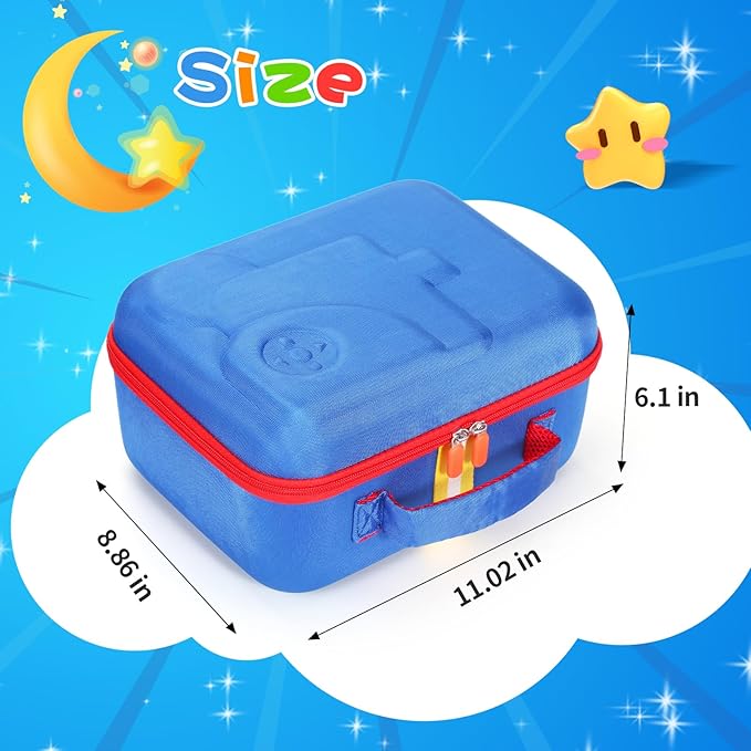 Hard Shell Case for Little Tikes Story Dream Machine Books Starter Set, Many Story Collection, Storytime/Little Golden Book Toys Storage Travel Bag (Blue, Small)