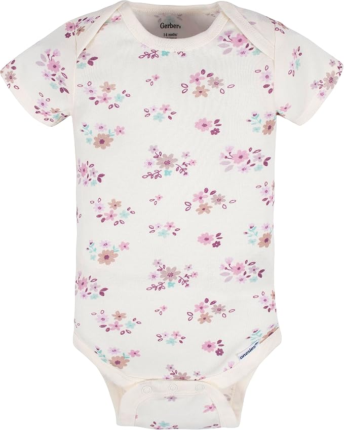Gerber Baby Girls' 8-pack Short Sleeve Onesies Bodysuits