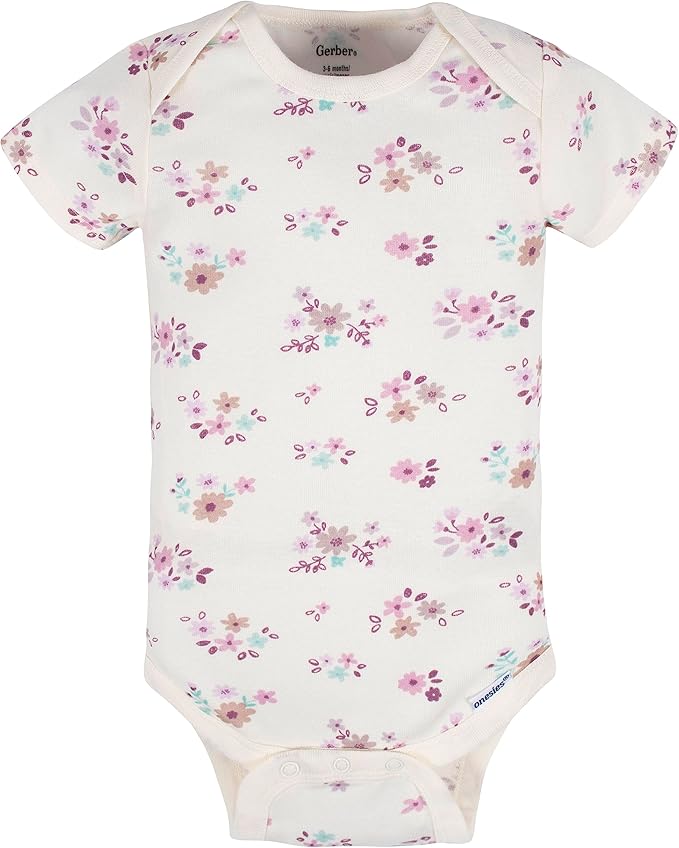 Gerber Baby Girls' 8-pack Short Sleeve Onesies Bodysuits