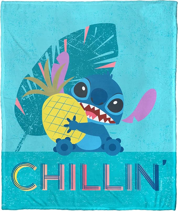 Northwest Lilo and Stitch Silk Touch Throw Blanket, 50" x 60", Stripey Stitch