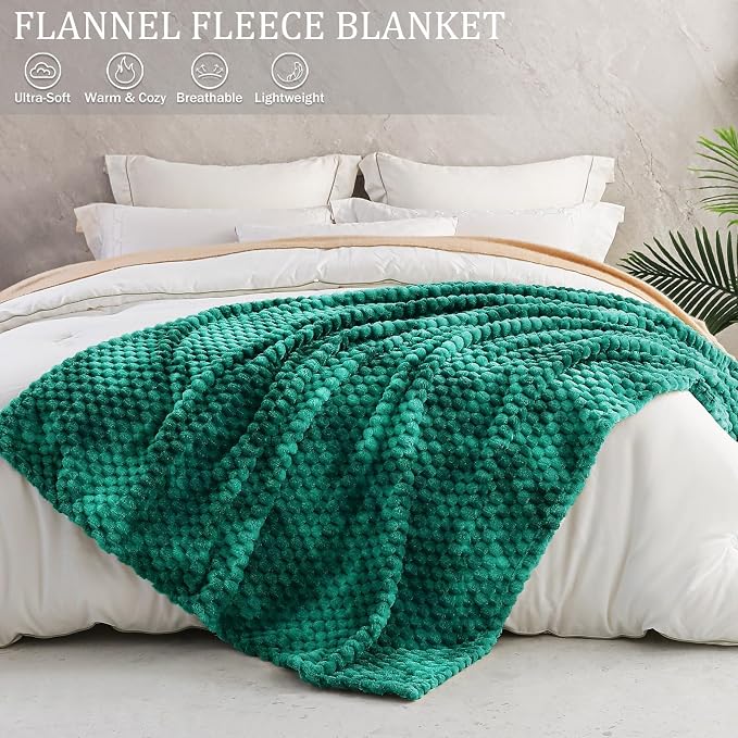 Exclusivo Mezcla 3D Fleece Twin Size Blanket for Bed, Tie-dye Teal | Extra Soft Fuzzy Plush Lightweight Bed Blankets, Cozy Fluffy Decorative Blankets for All Seasons, 60x80 Inches