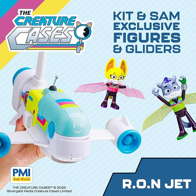 P.M.I. The Creature Cases R.O.N. Jet Playset – Action-Packed Airborne Command Center with Moving Parts, Detailed Design, and Space for Figures by PMI Toys