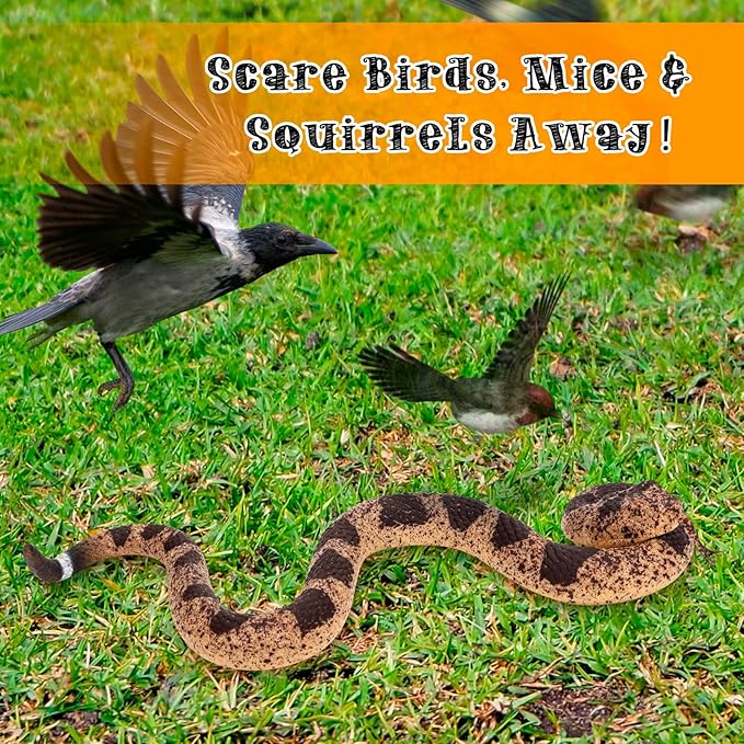 1pc Realistic Rubber Snakes, Plastic Snakes, Prank Snake Toys for Party, Tricking People, Kids Playing, Garden Props Decorations, 13in