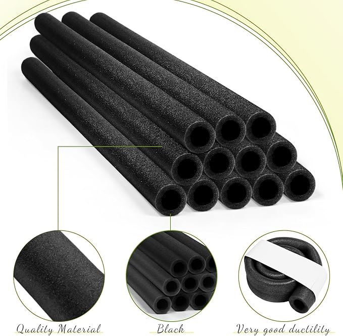 Gemscream 12 Pcs Trampoline Pole Foam Sleeve 35.4" Length 2026 Upgrade Materials Waterproof Trampoline Poles Cover Replacement for Outdoor Accessories