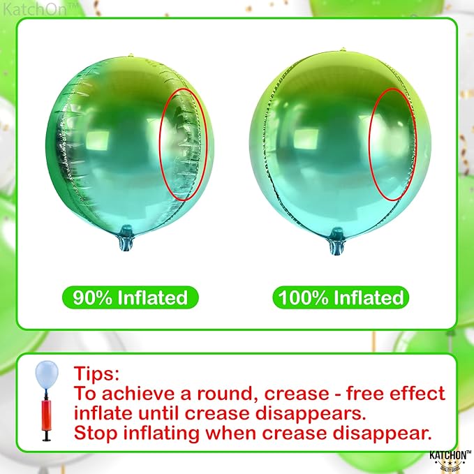 KatchOn, Gradient Green Balloons - 22 Inch, Pack of 6 | XtraLarge Green Foil Balloons for Green Birthday Decorations, Tropical Party Decorations, Eid Decor, Graduation Decorations 2026