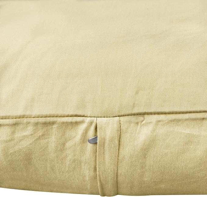 Thmyo 4-Pack 100% Cotton Comfortable Solid Decorative Throw Pillow Case Square Cushion Cover Pillowcase Sublimation Blank Khaki DIY Throw Pillowcas(18x18 inch/45x45cm)(Only Covers,Not Inserts)
