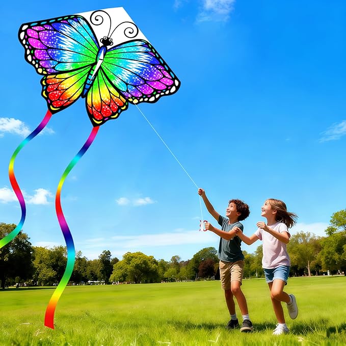 Kites for Kids Ages 4-8 8-12, Beginner Kite for Adults Easy to Fly Kids Kites for Toddlers Age 3-5 with Handle and 328FT String for Family Outdoor Games and Activities