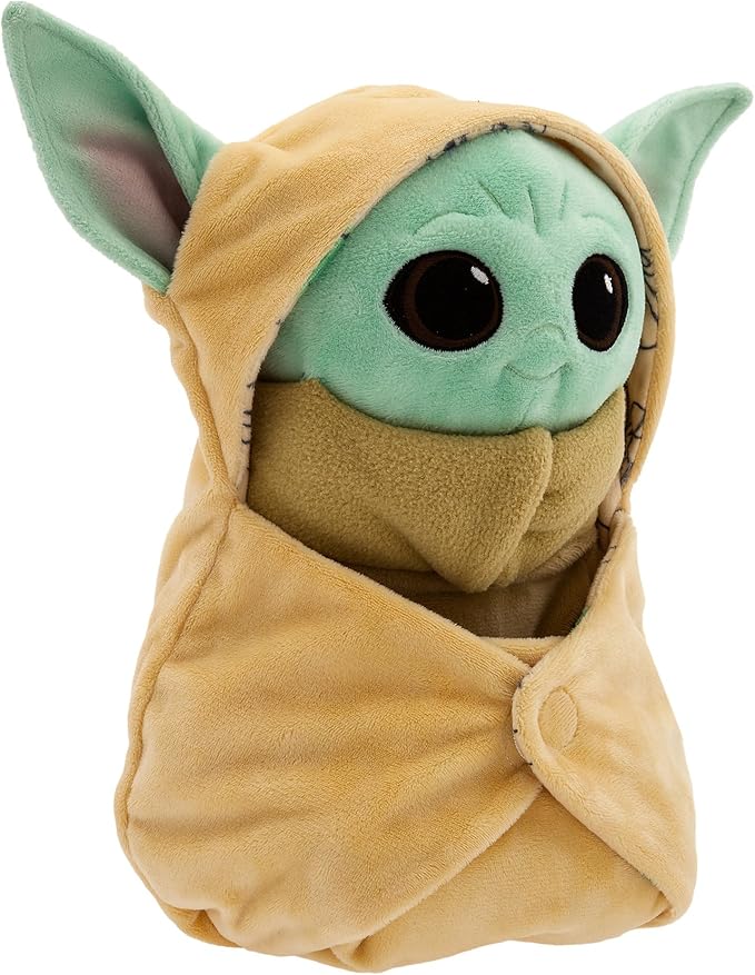 Disney Store Official Grogu Plush with Blanket Pouch - The Mandalorian - Disney Plushy in Baby Swaddle - Toy for Those who Love Plush Figure Toys, Cute Plushies, & Baby Stuffed Animals - Small 10½