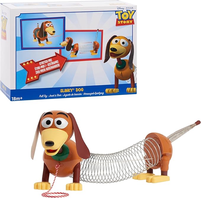 Disney•Pixar's Toy Story Slinky Dog Pull Toy, Walking Spring Toy for Boys and Girls, Kids Toys for Ages 18 Month by Just Play