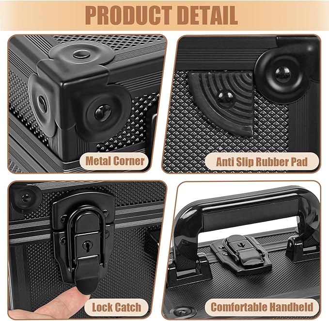 Toploaders Storage Box for 3" x 4" 35pt Rigid Card, Top Loader Storage with 3 Partition Holds 150+ Toploaders, Magnetic Card Holders