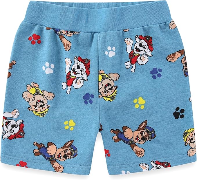 Paw Patrol Nickelodeon Boys Short Sleeve T-Shirt and French Terry Shorts Set for Toddler and Big Kids