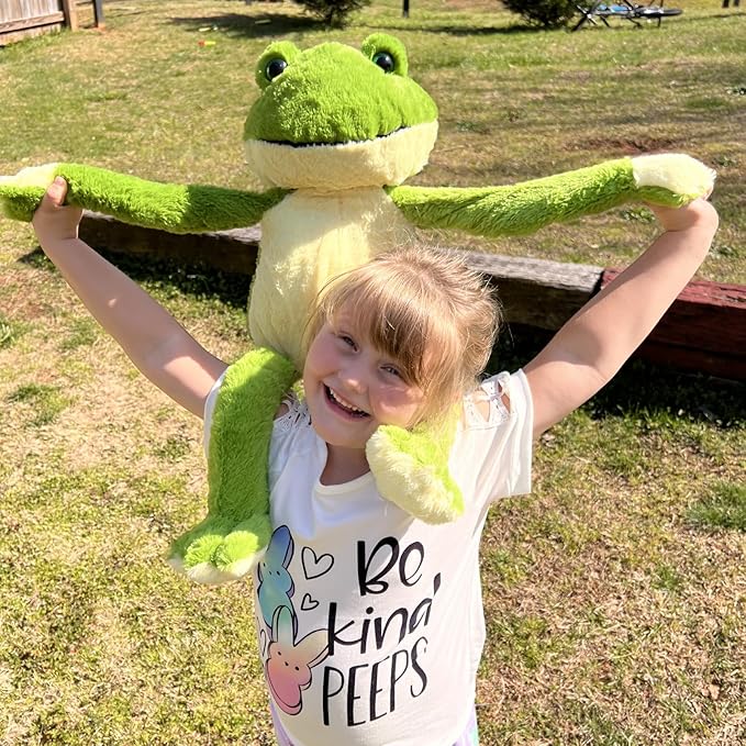 MaoGoLan Big Stuffed Frog 24 inch Giant Cute Frog Stuffed Animal for Teens Green Plush Toy for Girls Large Toad Plush Toy for Kids Birthday Gifts Themed Party Decor