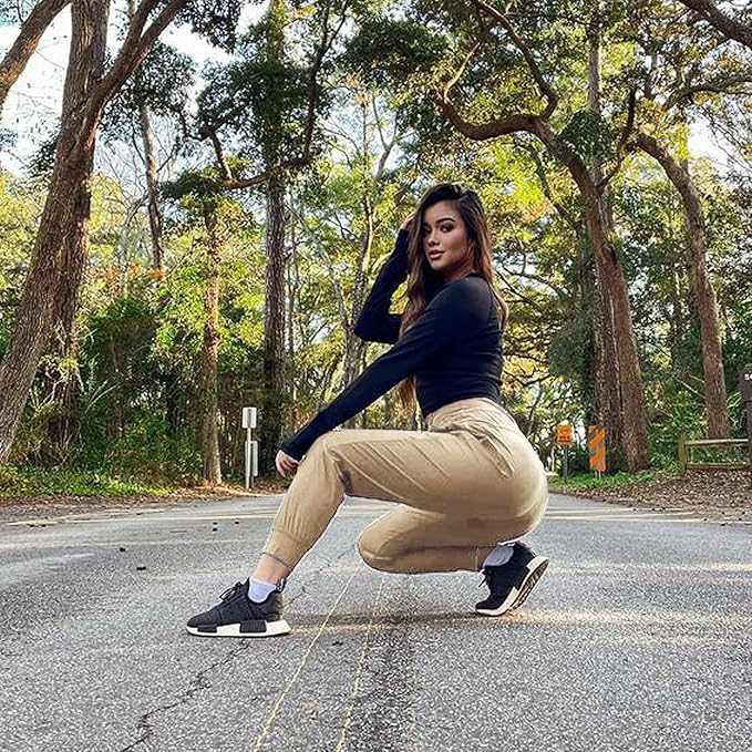 baleaf Womens Lightweight Hiking Pants Water Resistant Quick Dry Joggers with 5 Zipper Pockets UPF 50+ for Travel Hiking