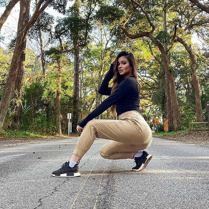 baleaf Womens Lightweight Hiking Pants Water Resistant Quick Dry Joggers with 5 Zipper Pockets UPF 50+ for Travel Hiking