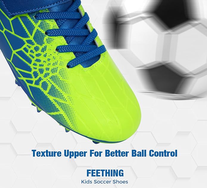 Kids Soccer Cleats for Boys Girls Soccer Shoes Firm Ground Youth Lightweight Athletic Training Football Cleats for Little/Big Kid