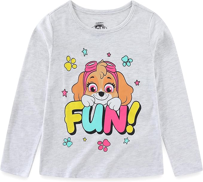 Paw Patrol Nickelodeon Everest and Skye Girls 3 Pack Long Sleeve Shirts