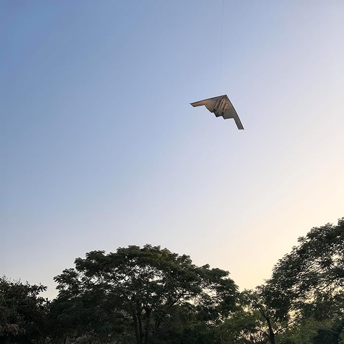Big Kite, B2 Bomber Model Kites,1:26Perfect Remake, A Kite of Choice for Adults and Military hobbyists、Equipped with 300 metres /984 Foot String Plate and a Pair of Cut-Resistant Gloves