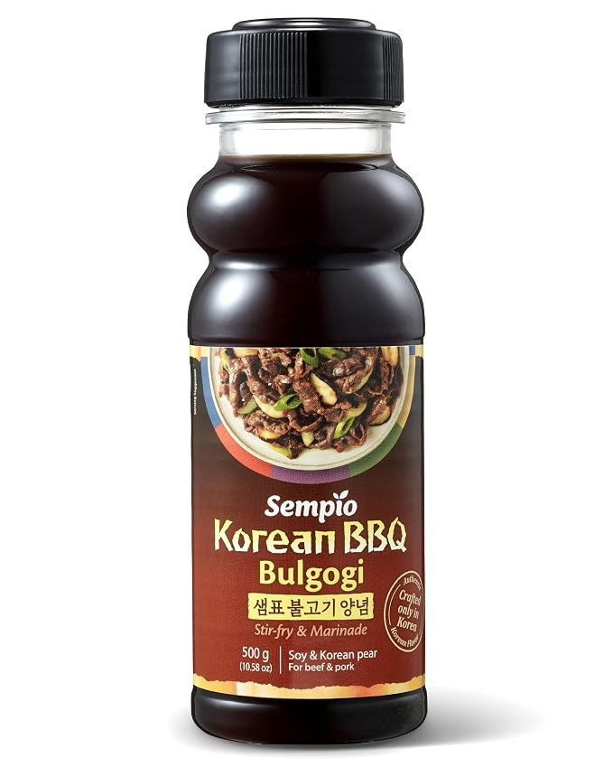 Sempio Korean BBQ Original Bulgogi Marinade, 17.63oz / 500g | Sweet & Savory Authentic Korean BBQ Sauce with Soy Sauce & Pear, Perfect for Stir-Fry & Grilled Meats, Zero Trans Fat