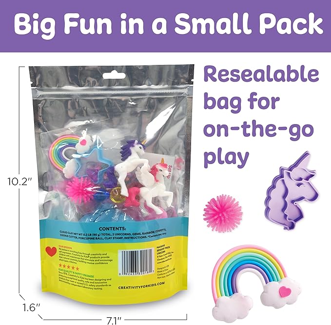Creativity for Kids Sensory Pack: Unicorn - Sensory Toys for Toddlers, Unicorn Gifts for Girls, Toddler Activities and Easter Basket Stuffers (Ages 3+)