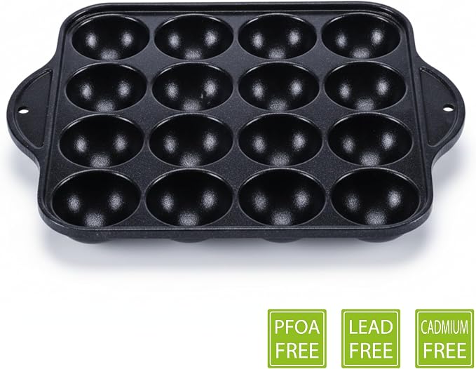 COOKKING - TAKOYAKI Nonstick Grill Pan/Cooking Plate, Made in Korea