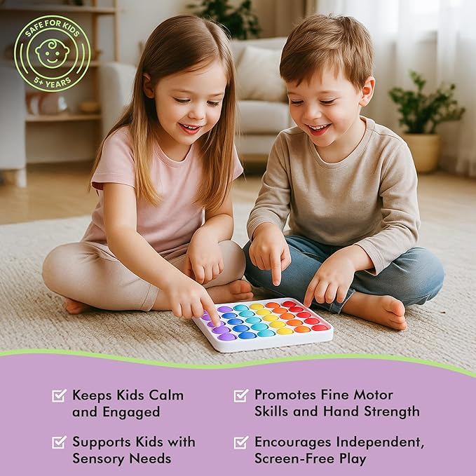 Fidget Sensory Toys for Kids with Autism Anxiety Stress - Quiet Fidgets for Classroom Preschool & Toddlers - Pop Squishy Calming Toys, Airplane Travel Must Haves, Holiday Birthday Gift Essentials EDC