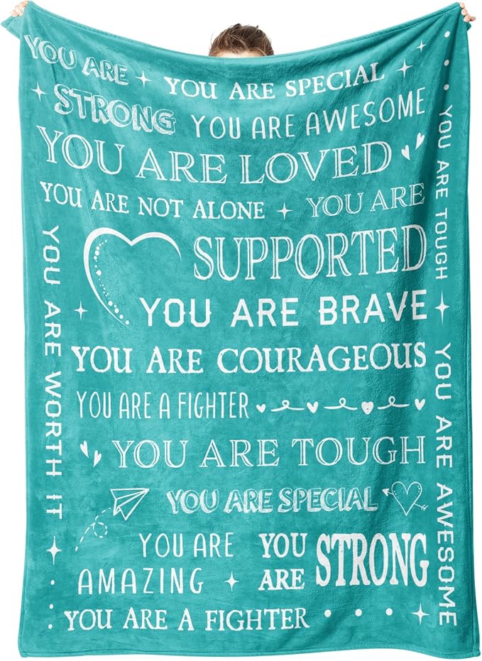 Gift for Women- Get Well Blanket, Inspirational Gift for Women | Feel Better After Surgery Present for Sick Women, Thinking of You Gifts for Mom Daughter Grandma Friend Sister, 60'' x 50''