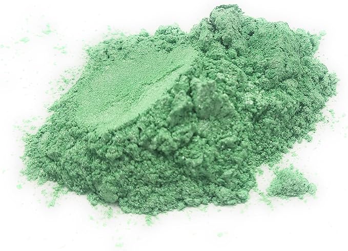 Pearl Mica Powder Pigment Dye - 500 grams (1.1 lbs) - Best Bulk Price for Fine Arts, Crafting, Painting, Bath bomb Soap Candle Slime Jewelry Making, Epoxy Resin, Woodworking (Green AG21)