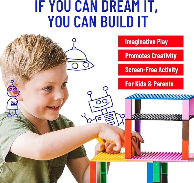Strictly Briks Baseplate Set - Compatible with Lego - 12-Pack, 10 x 10 in, Nature Theme - Stackable Baseplates for Building Bricks