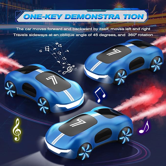 AEROQUEST Gesture Sensing Remote Control Car, Drift RC Stunt Car with Light Spray & Sound, 2.4GHz Hobby RC Cars Toy for Kids, 360° Rotate, Birthday Gifts for Boys Girls 4-12