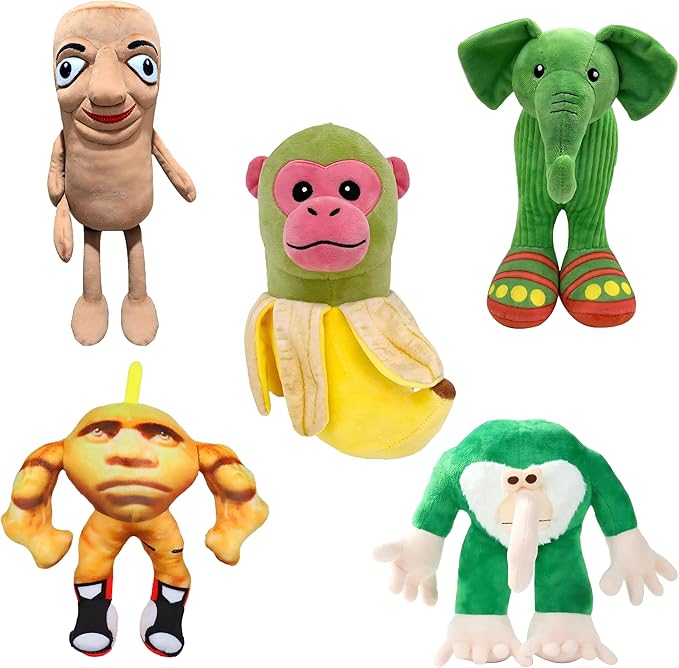 Zenitsu Italian Brainrot Plush Expressive Doll Funny & Unique Gift for Boys and Girls, Creative Home Décor Plush Toy for Christmas, Birthday (5pcs-1)