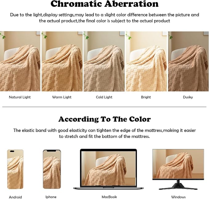 NEWCOSPLAY 3D Checkered Flannel Throw Blanket, Brown Checkered, 50"x70" | Super Soft Cute Lightweight Decorative Premium Silky Fleece Blanket for Couch Sofa Bed, Gift for Women Men, All Season Use